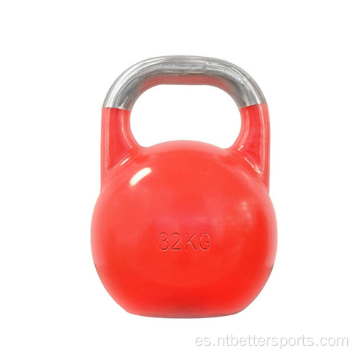 Colorido de hierro competitivo Cast de 15 kg Kettlebell